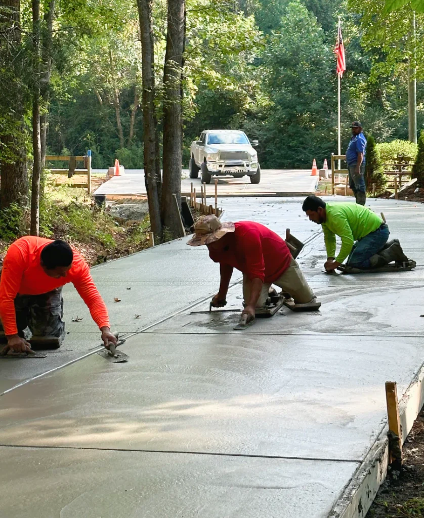 driveway concrete installation